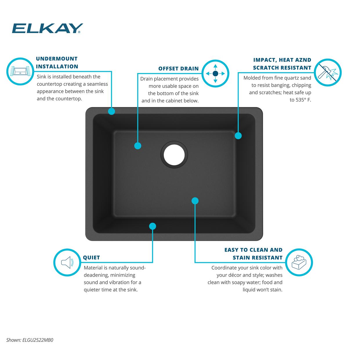 Elkay ELGU2522MB0 Kitchen-Sinks - View #5