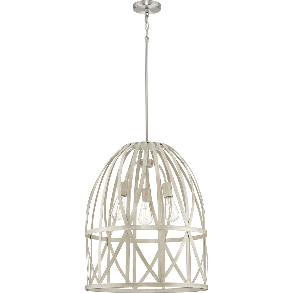 Chastain 3-Light Bleached Oak Farmhouse Pendant