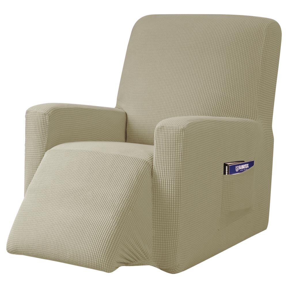 Subrtex SBTZHS0011 Textured Grid Sand Jacquard Recliner Slipcover 32-Inches W x 36.5-Inches H x 34-Inches D