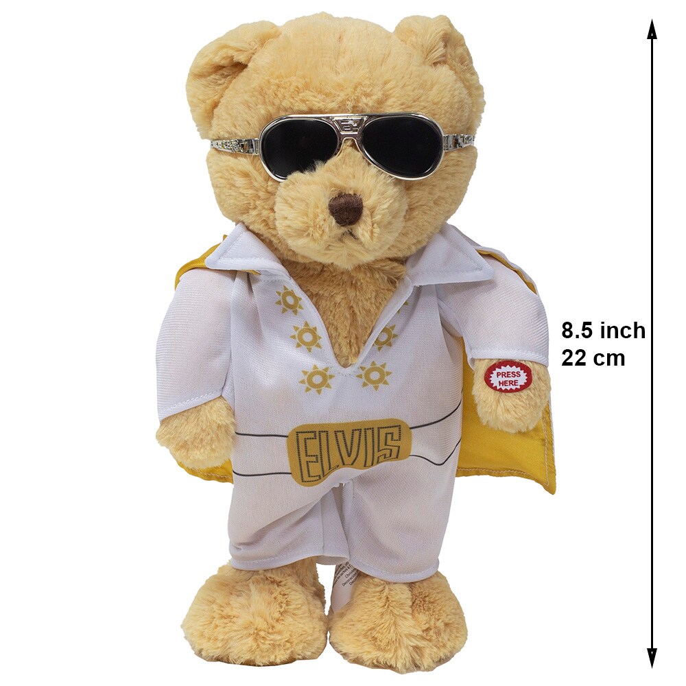 ELVIS 8.5-in Musical Animatronic Bear Battery-operated