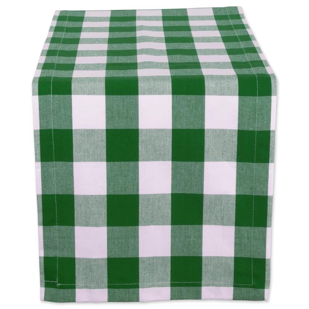 DII CAMZ10544 Green and White Table Runner