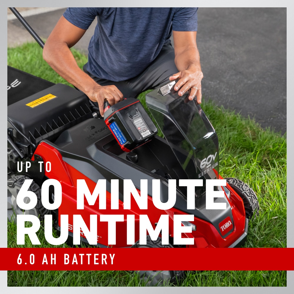 Toro 60V Max 21 in. Stripe Self-Propelled Mower - 6.0Ah Battery / Charger Included