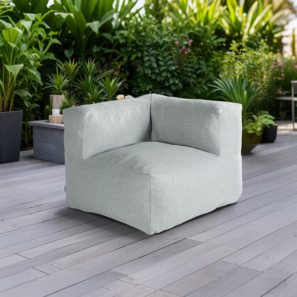 Evita - Pool Chair Outdoor Patio Bean Bag Chair Modern Corner Armrest Chair Couch Sofa Foam Fille...