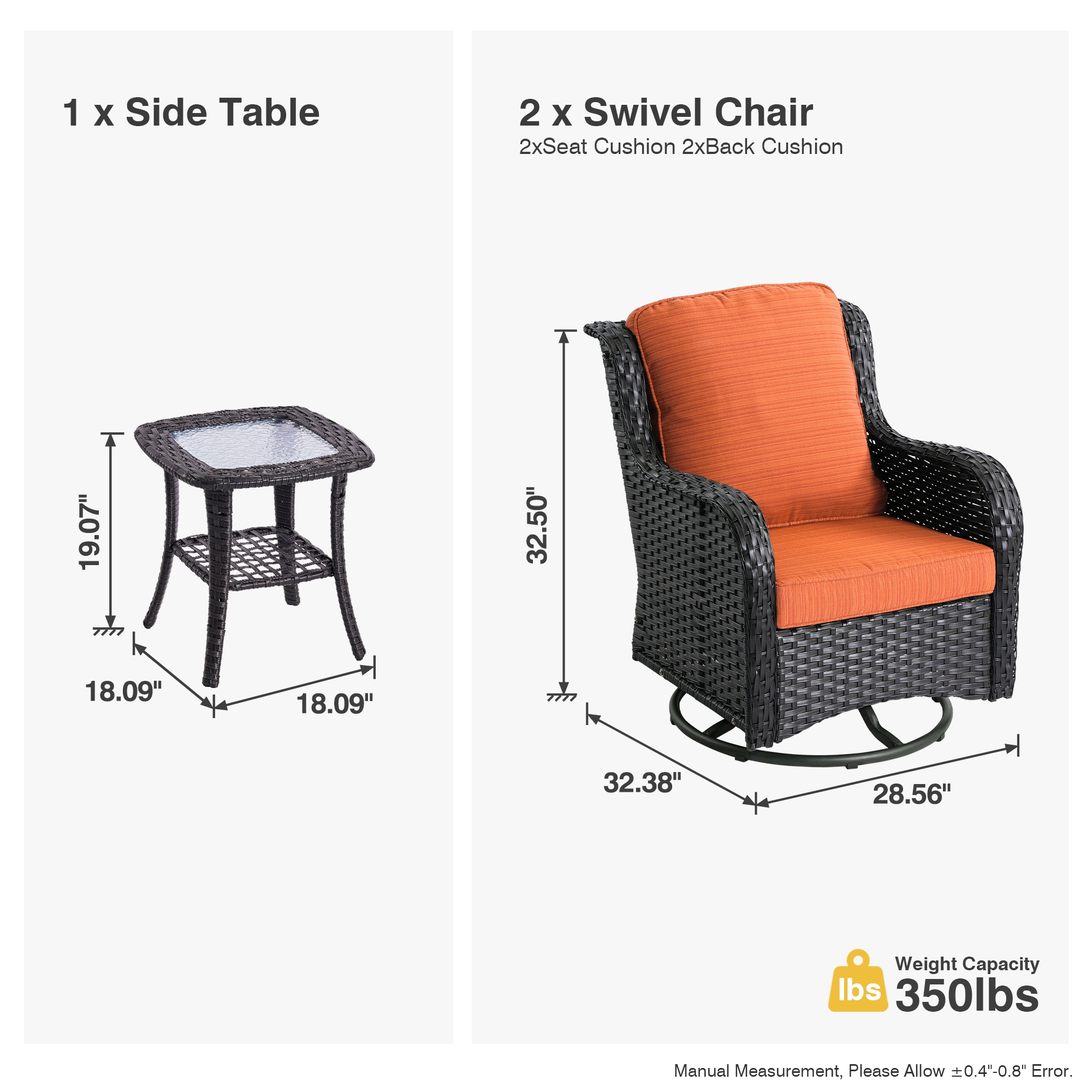 Pouuin SGRS802 Patio-Chairs - View #2