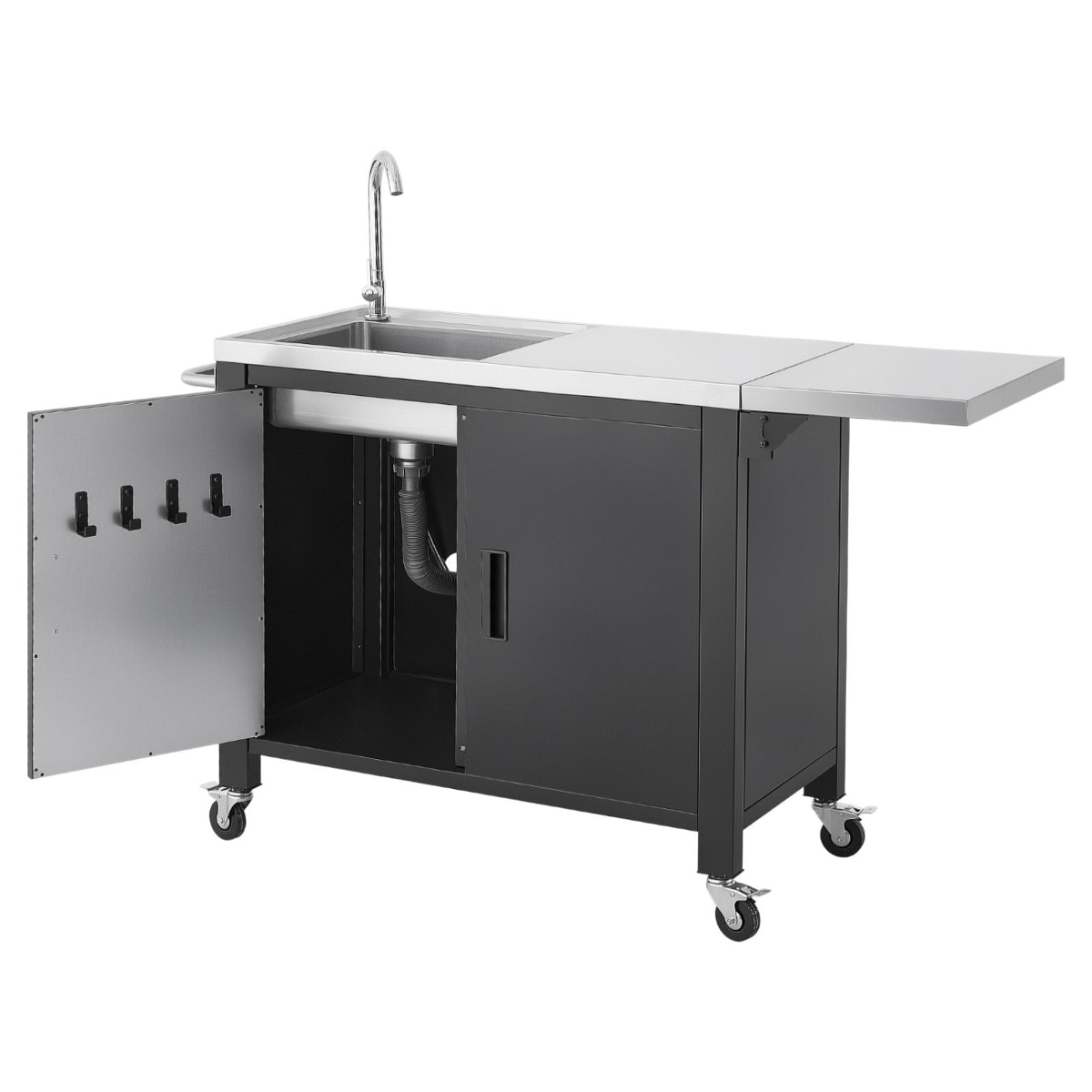Tooliom Outdoor Grill Cart 52 Inch Prep Station Kitchen Island