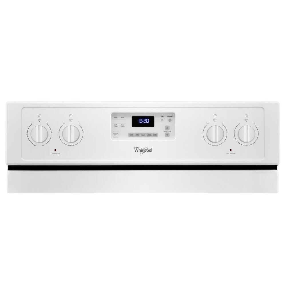 Whirlpool White Glass-top Electric Range - ReviveApplianceAndParts