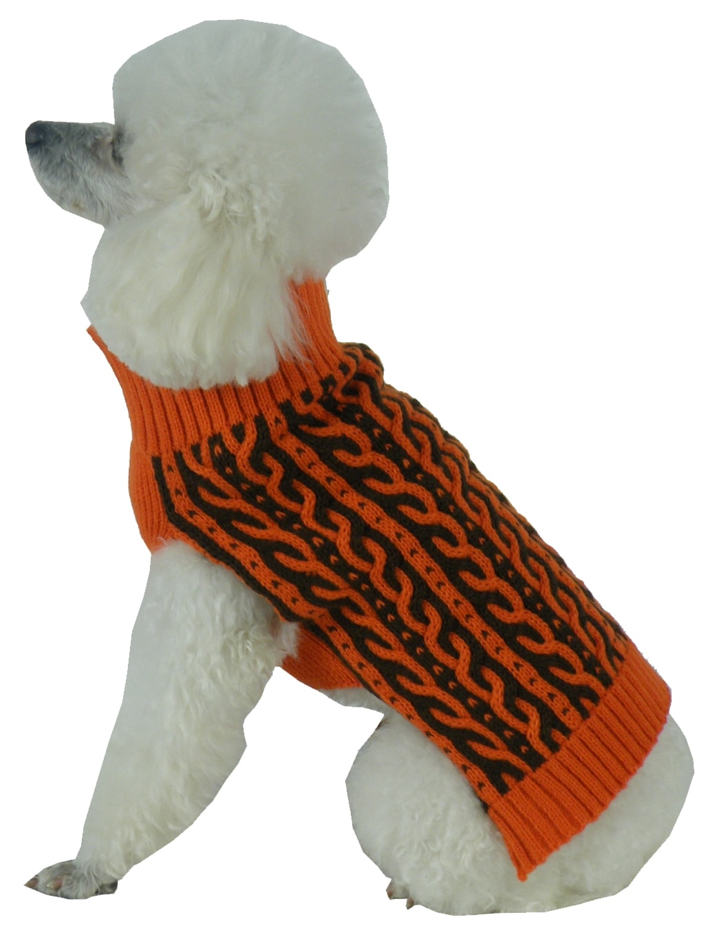Pet Life SW13OBRSM Orange Dog/Cat Pet Sweater Small