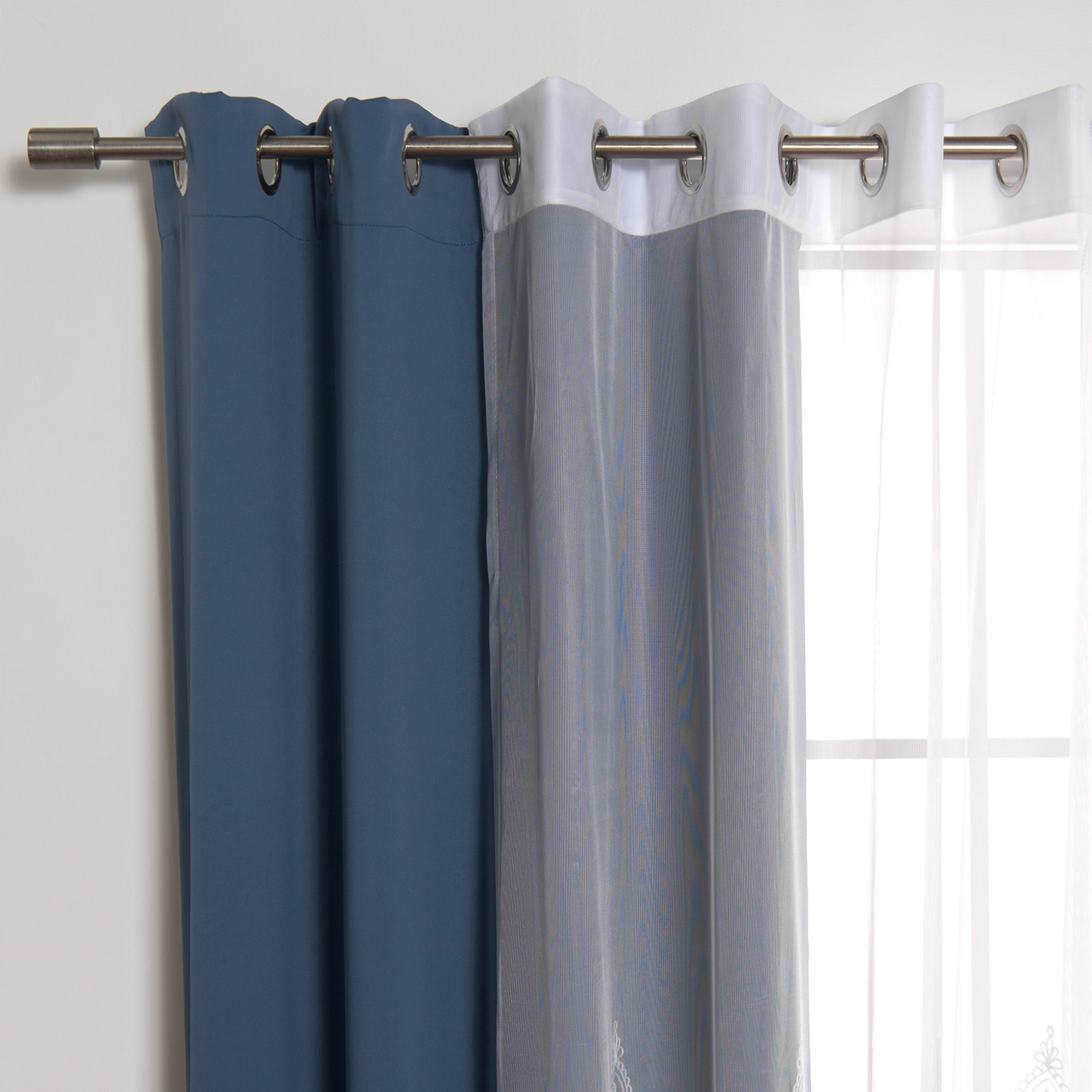 Best Home Fashion MM-TRELLIS-96-INDIGO curtains - View #2