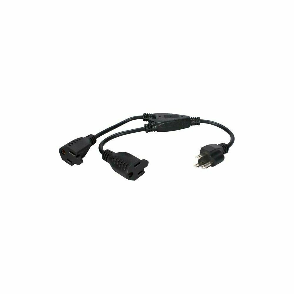 12-Inches 3-Outlet AC Power OutletSaver Splitter Adaptor Cable PC-Y03Q 