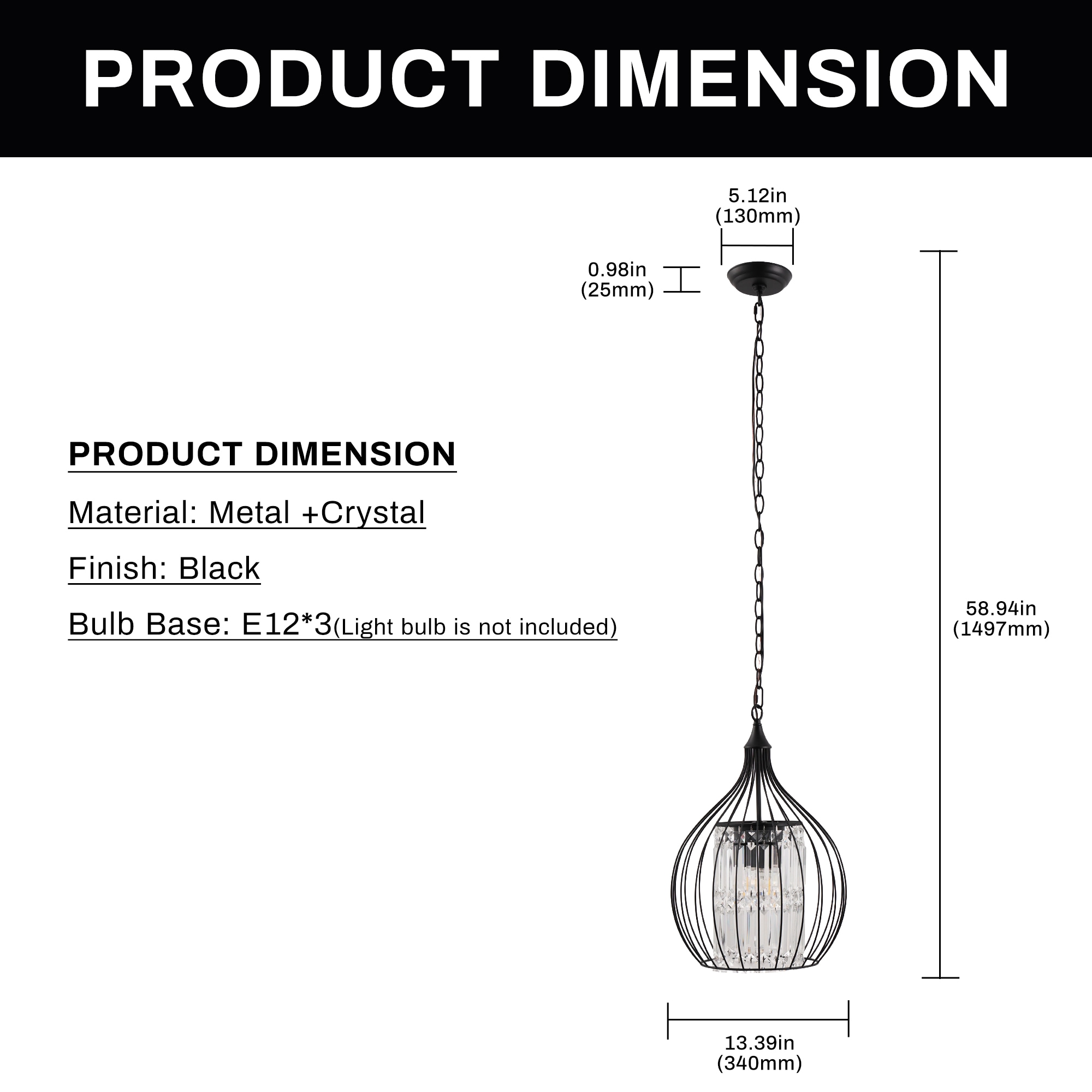 YANSUN LA-CX05601DNK-11 Pendant-Lights - View #6