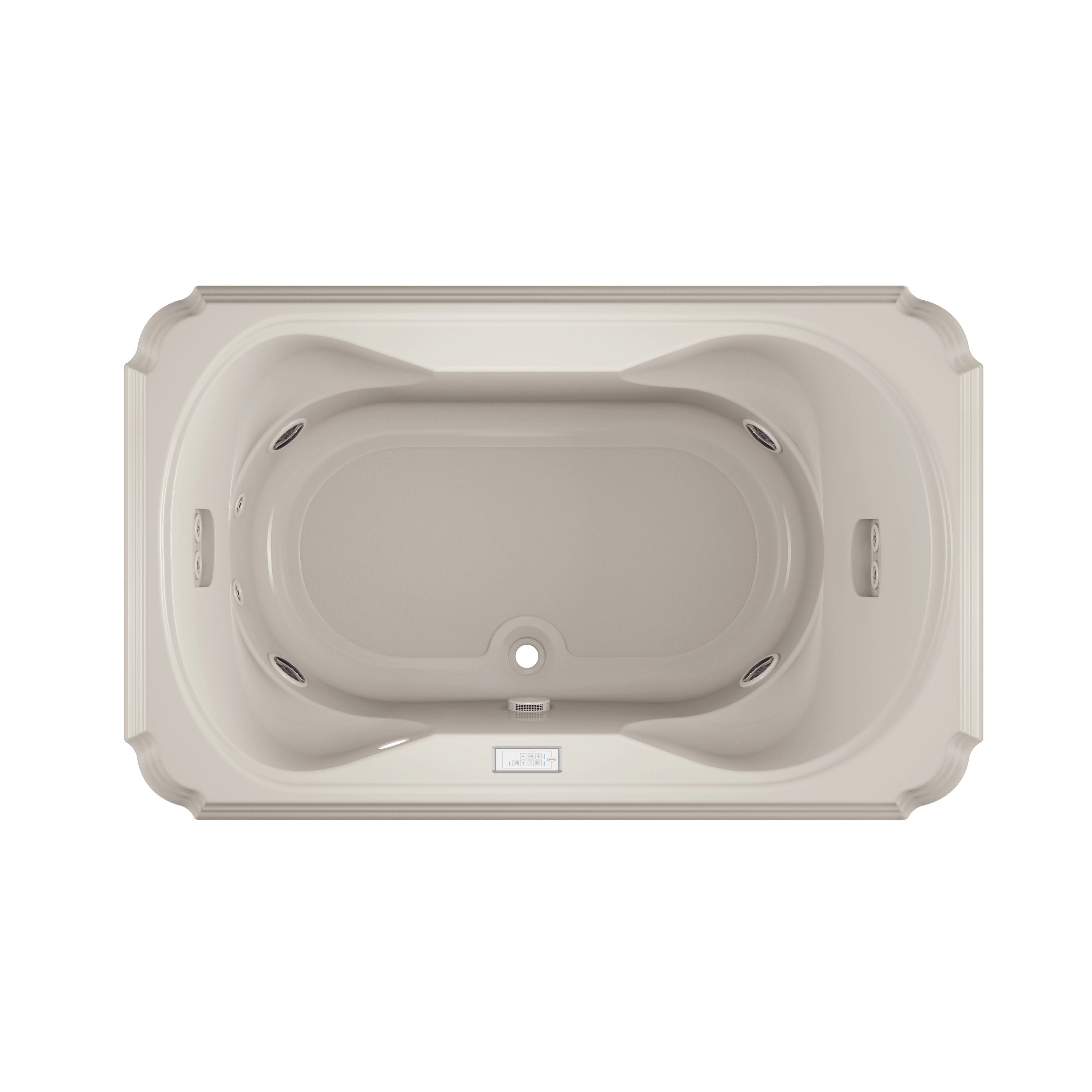 Jacuzzi MS37969 Marineo 42.0-Inches x 66.0-Inches Oyster Acrylic Rectangular Drop-in Whirlpool tub ( Center Drain )
