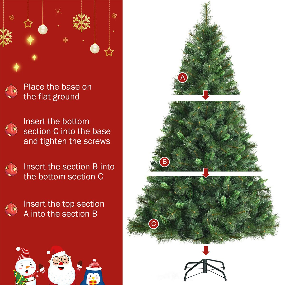 WELLFOR CM-HJY-23627 Artificial-Christmas-Trees - View #3