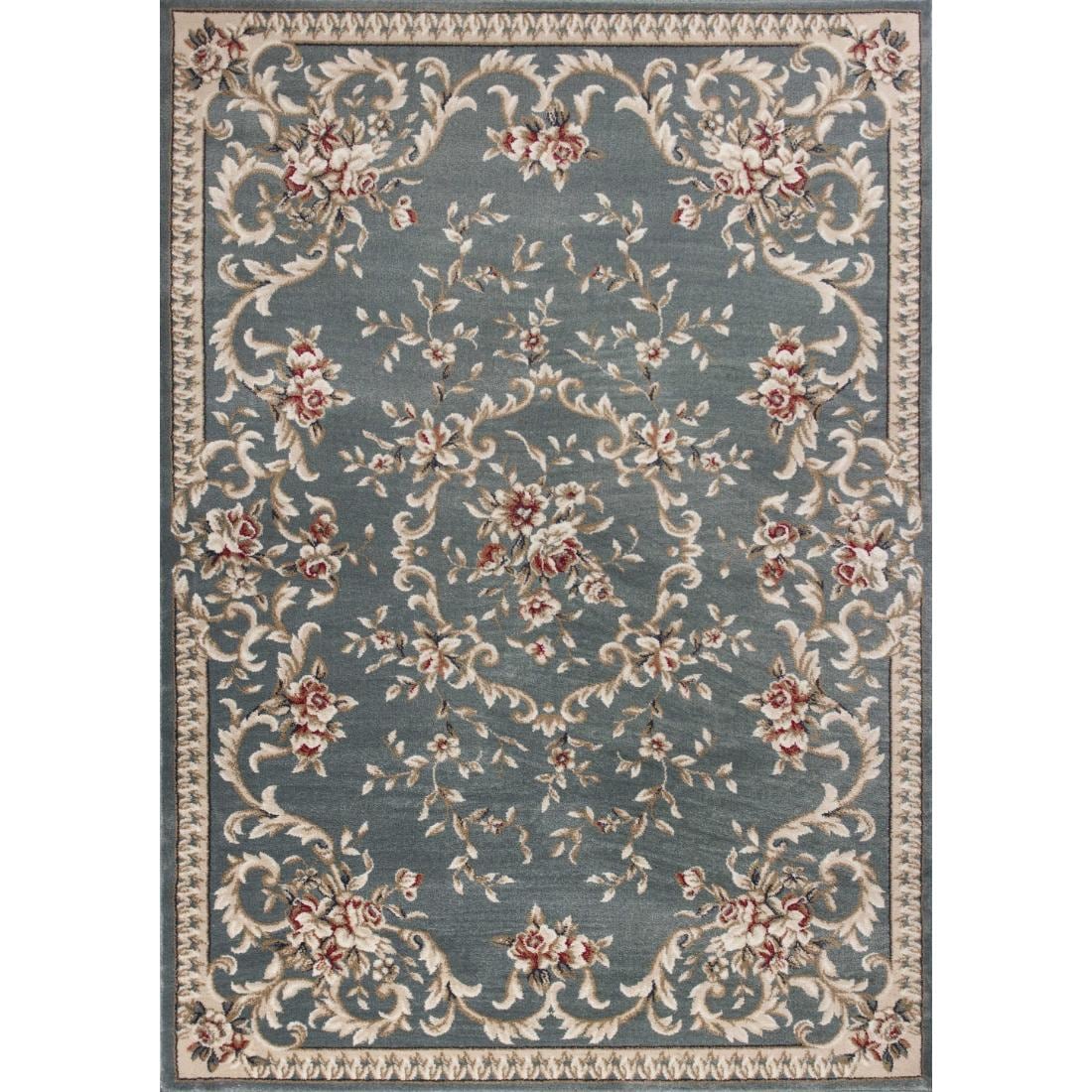 HomeRoots 353448 Bernadette 3 X 5 (ft) Rag Blue Indoor Border Area Rug