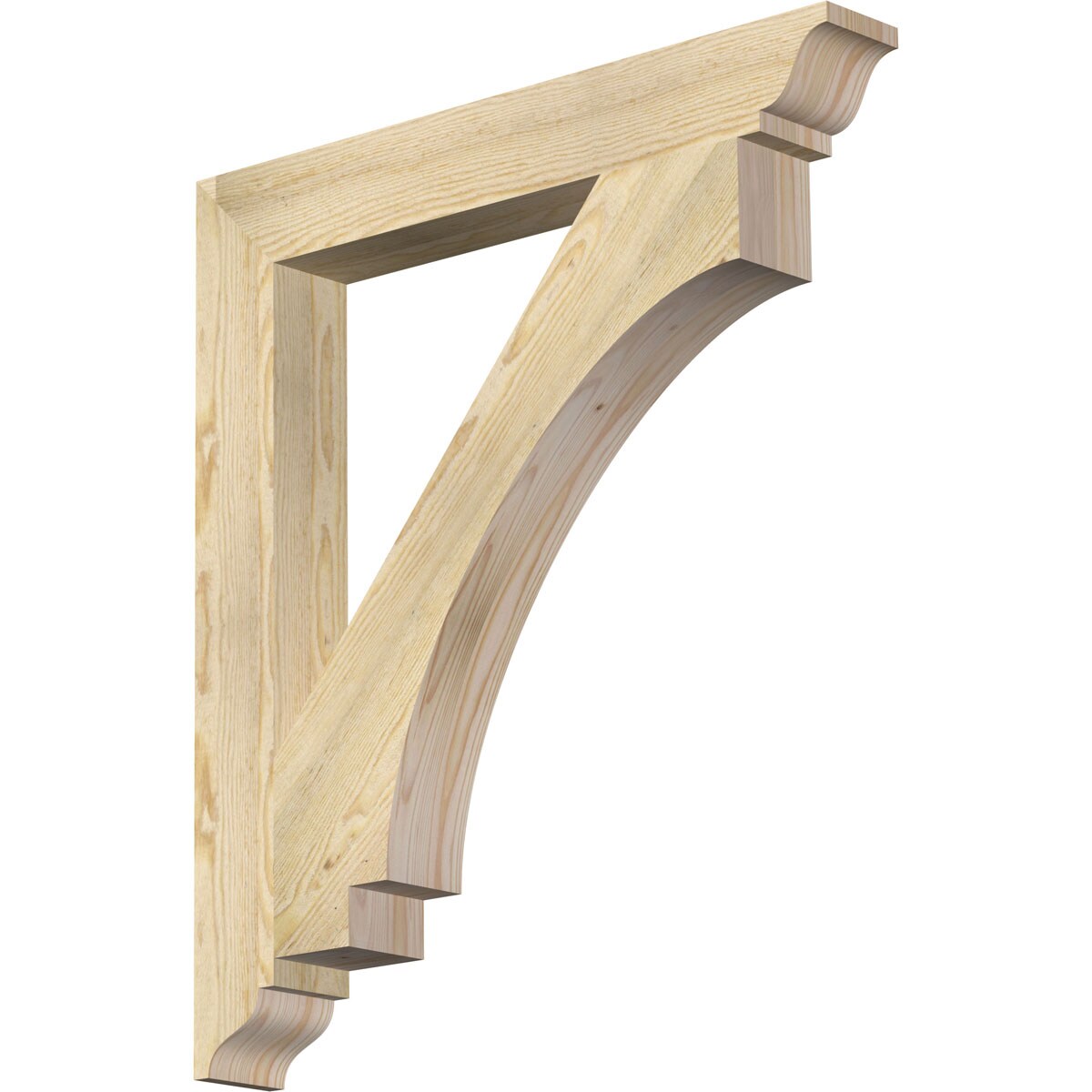 Ekena Millwork BKT04X30X34IMP01RDF Imperial traditional rough sawn 4-in x 30-in x 34-in Douglas fir Brown Wood Standard bracket