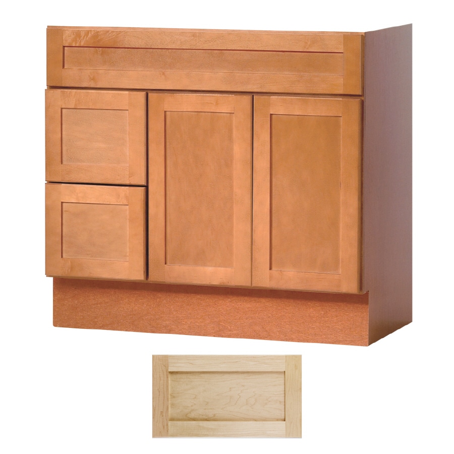 Insignia NC36VL-NM Crest 36-in Natural Maple Bathroom Vanity Base Cabinet without Top