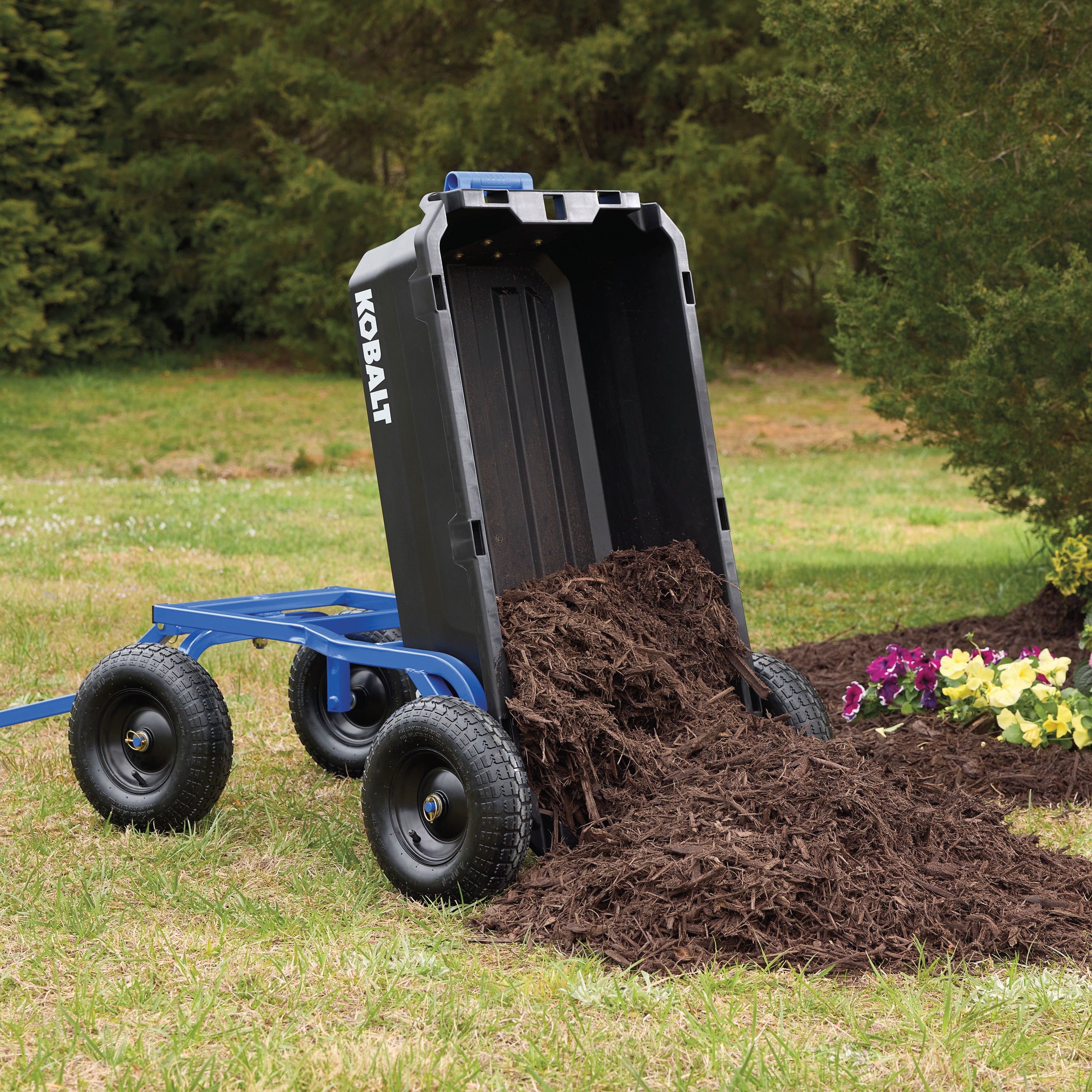 Kobalt 7-cu ft Poly Yard Cart 52303 at Lowes.com