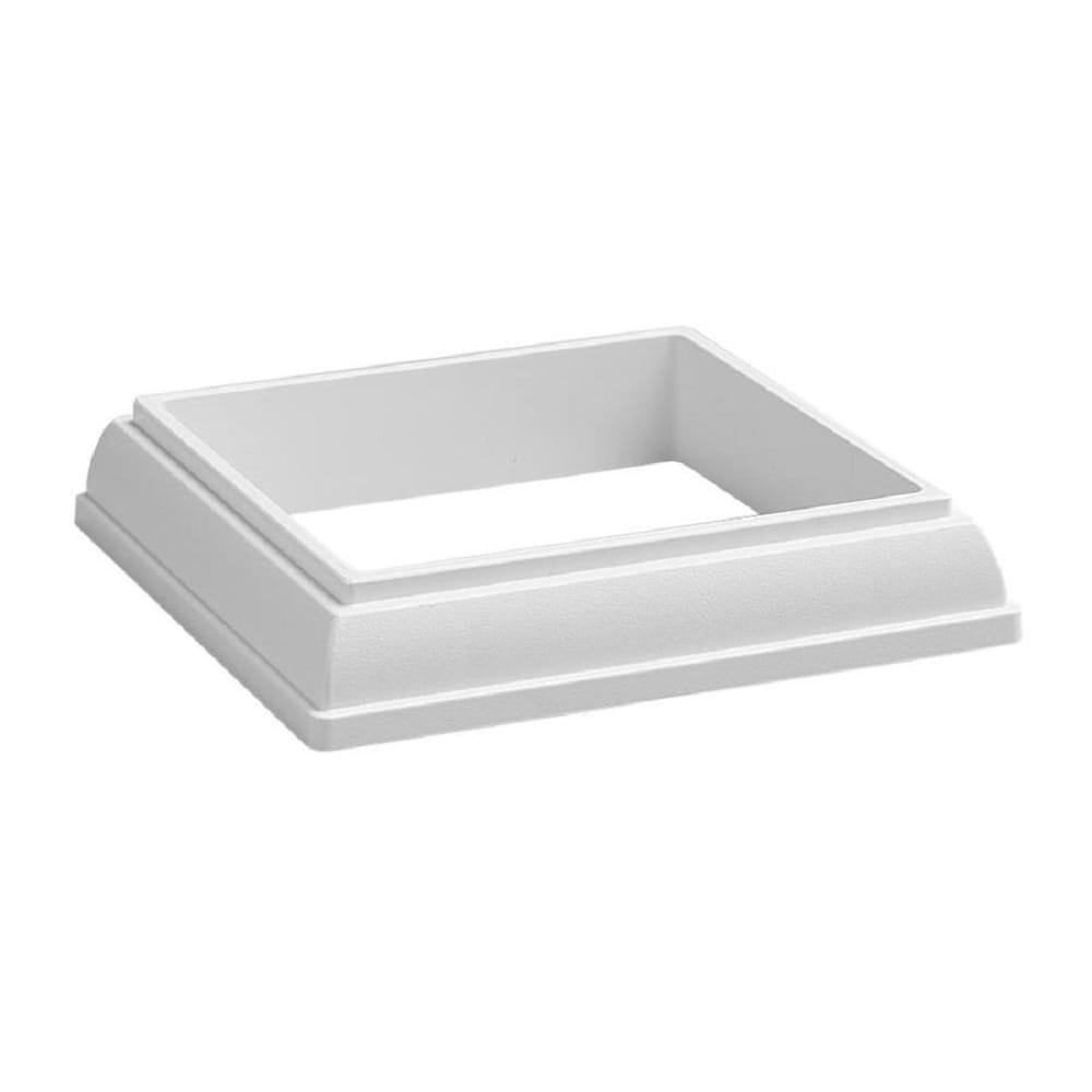 4-in x 4-in White Composite Deck Post Base Trim | - TimberTech AZT4X4PSKIRTMW