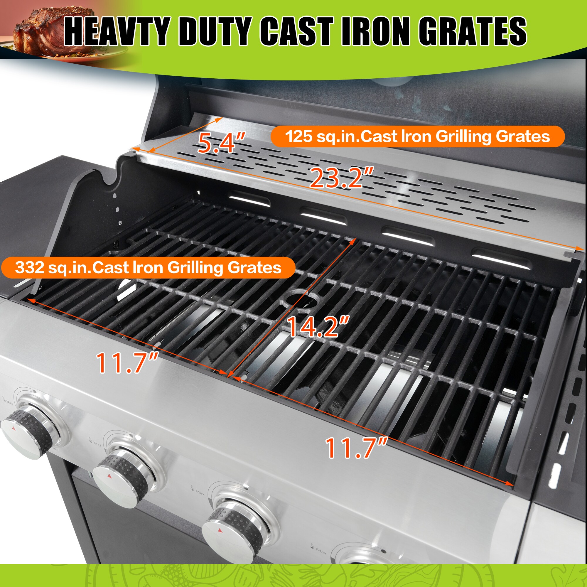 BABOOM BOM-83092-OR Gas-Grill - View #7