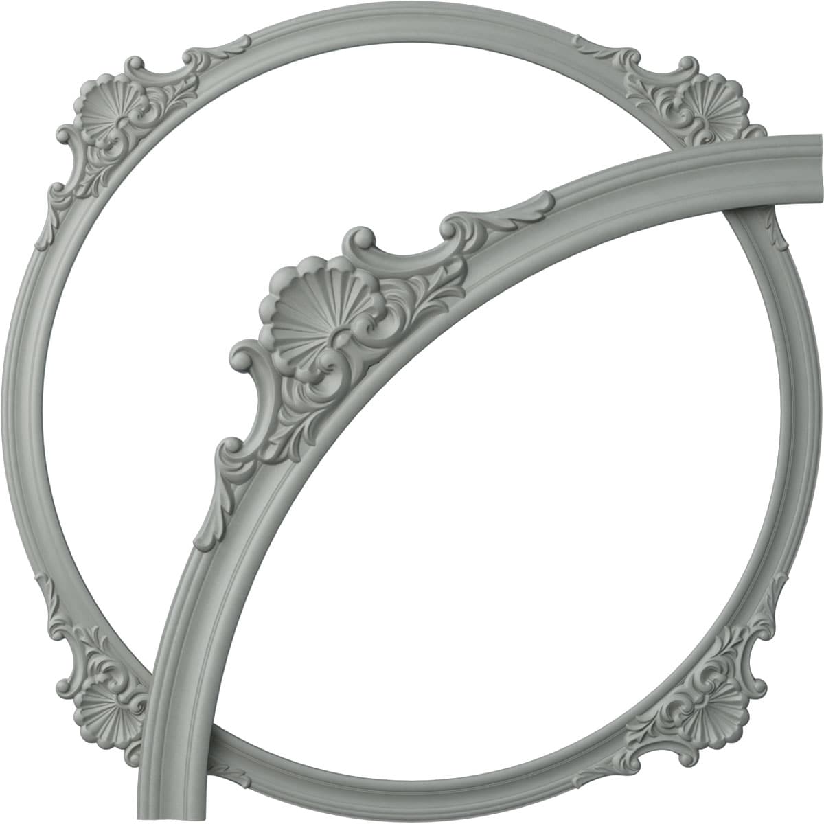 Ekena Millwork CRK66SH Shell 65.75-Inches x 65.75-Inches Full Urethane Ceiling Ring