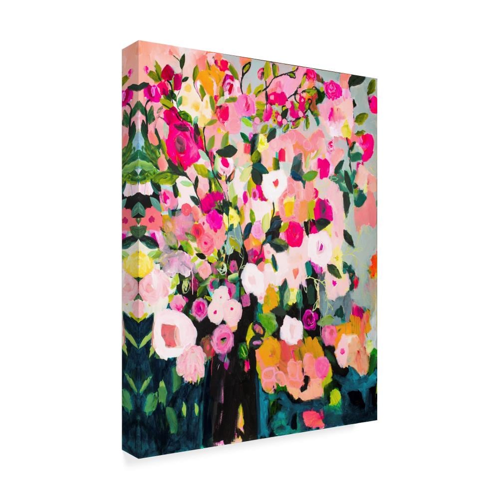 Trademark Fine Art Framed 19-in H x 14-in W Floral Print on Canvas in ...