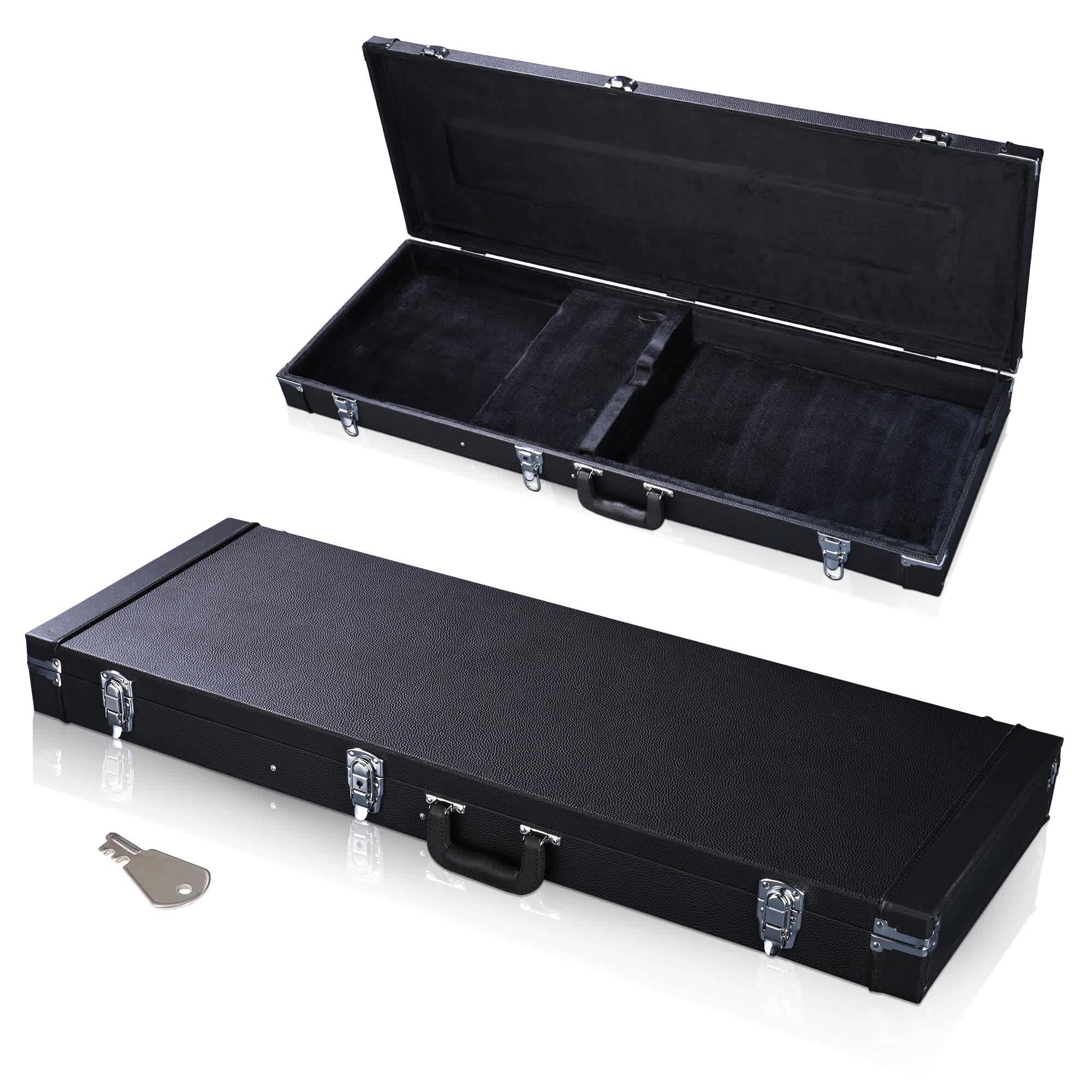 Yescom 28GHC002-E-S-06-LO Universal Rectangular Electric Guitar Hard Case Wooden Hard Shell Carrying Case Bag