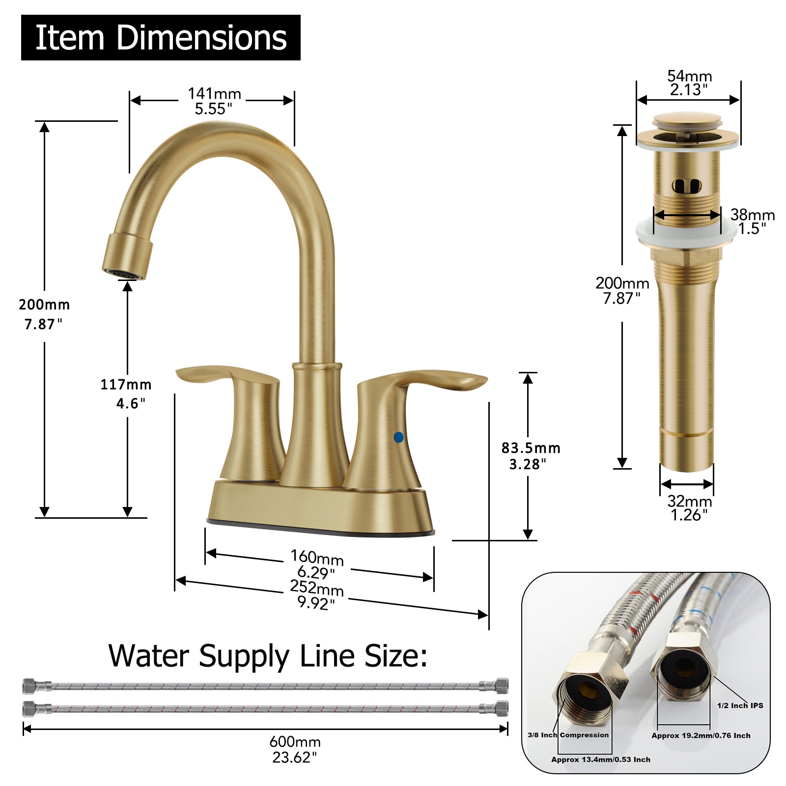 Phiestina LWTY36-BG Lavatory-Faucets - View #3