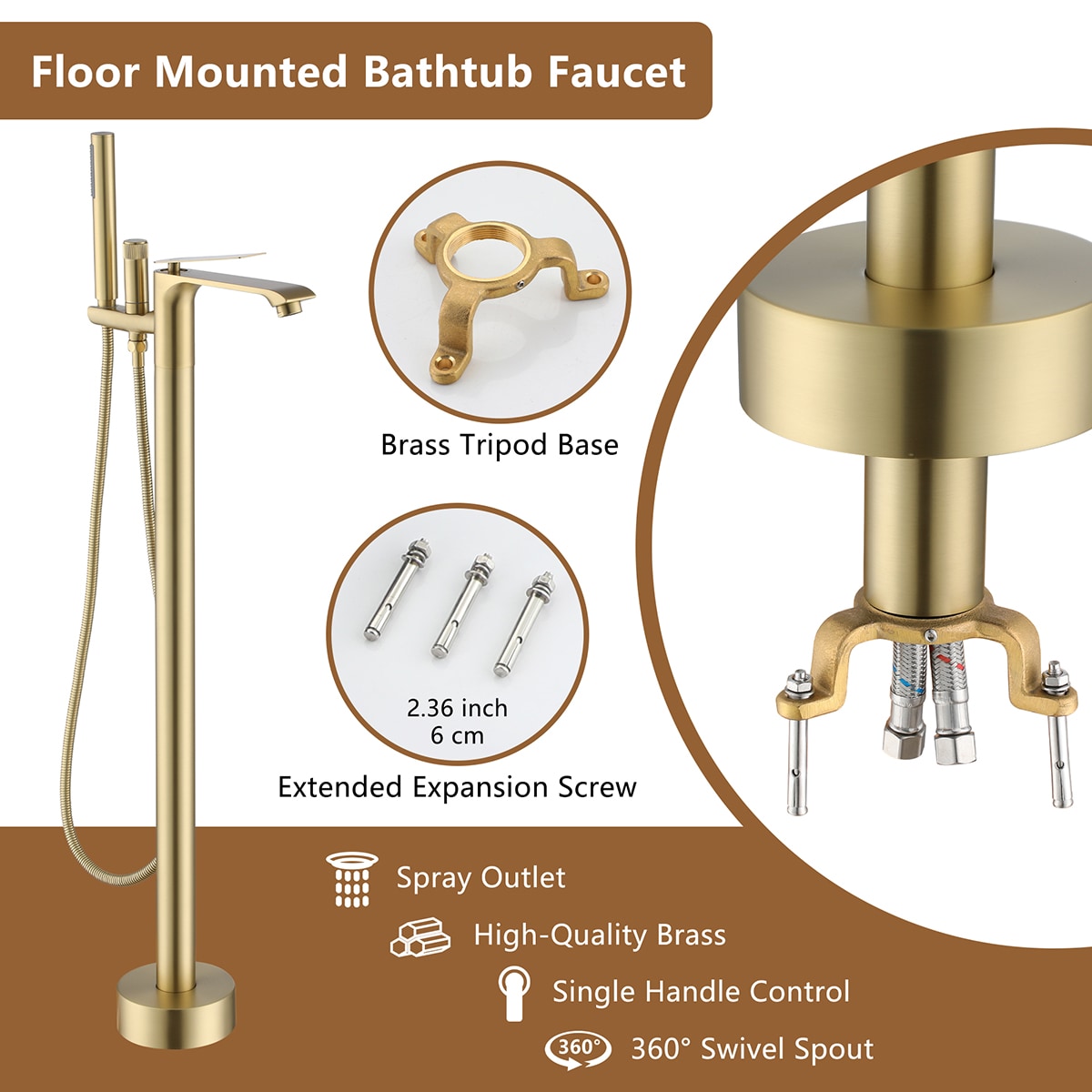 Mondawe MOSL040-12MB Roman-Tub-Faucets - View #5