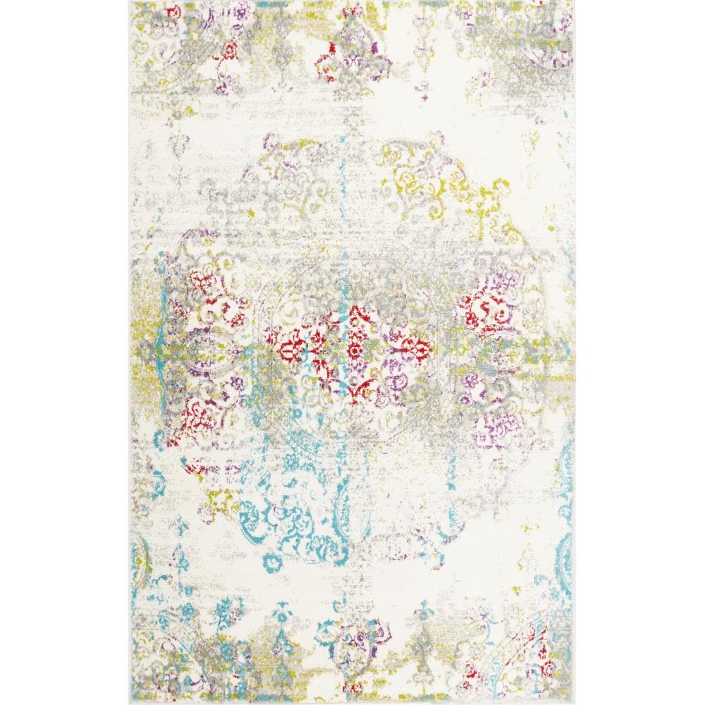 Home Dynamix 2-24276-602 Boho Makenna 5 X 7 (ft) Ivory Indoor Medallion Bohemian/Eclectic Area Rug