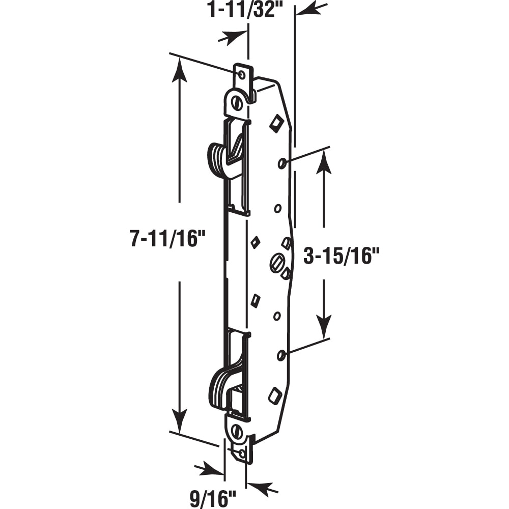 Prime Line Silver Stainless Steel Sliding Patio Door Mortise Lock In The Sliding Patio Door 5461