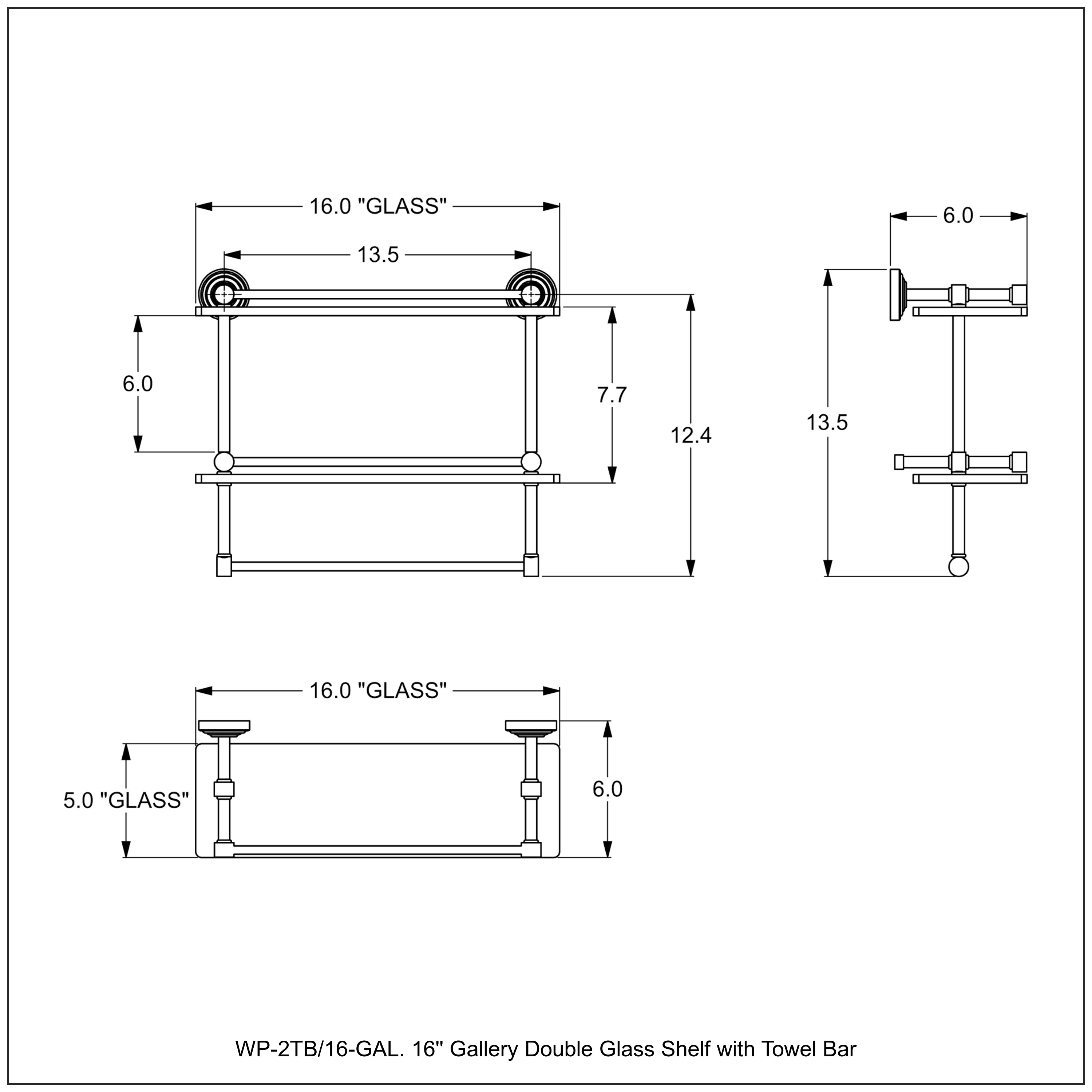 Allied Brass Waverly Place Oil-Rubbed Bronze 2-Tier Wall Mount