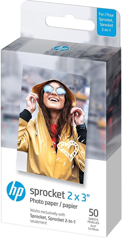 50sheets/Box ZINK Photo Paper (5X7.6cm) Photographic Paper for HP Sprocket  Portable Photo Printer