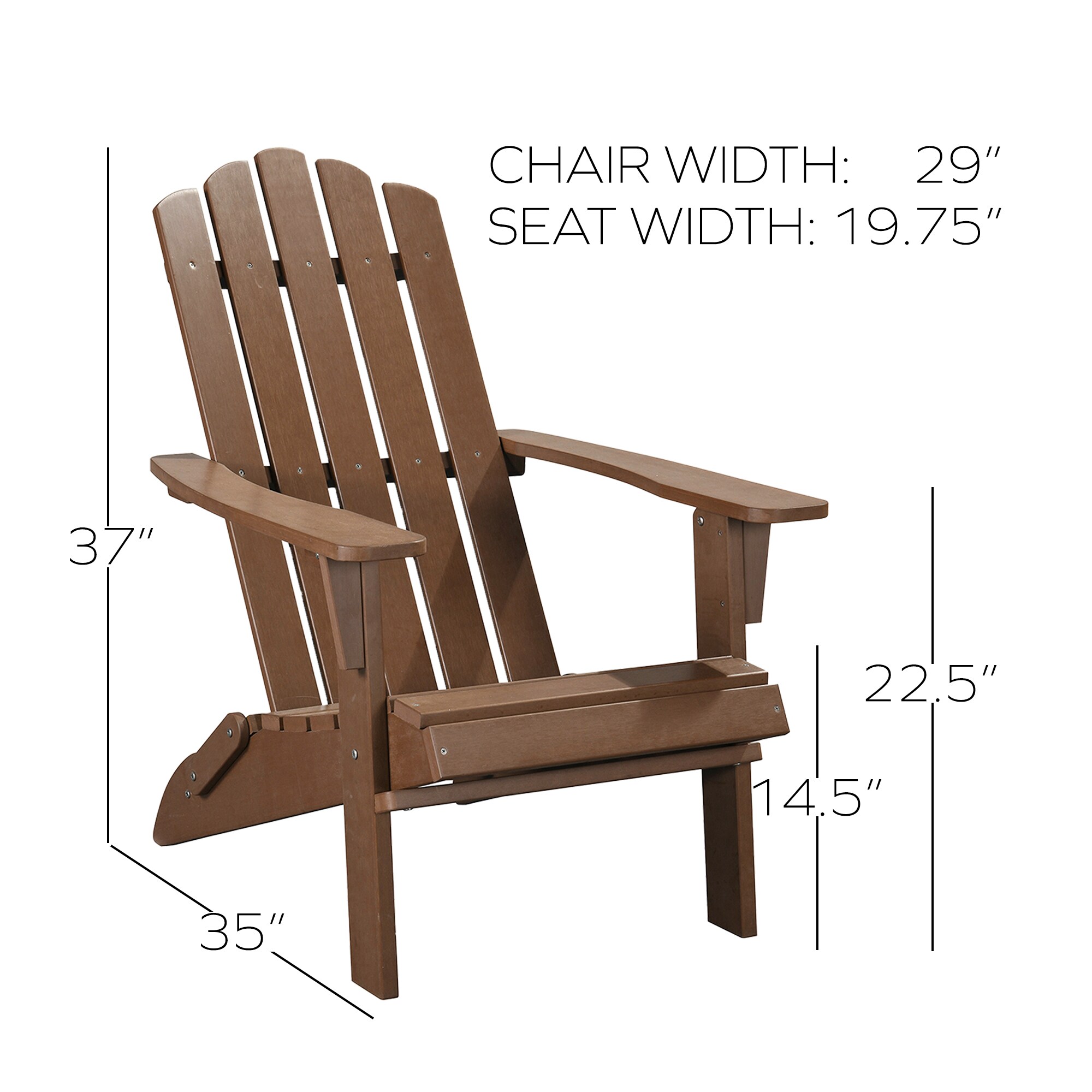 polyteak classic folding poly adirondack chair