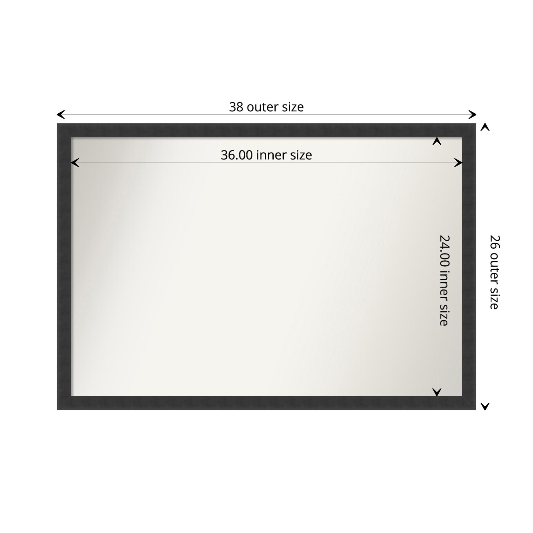 Mezzanotte Black Full Length Rectangular Wood Vanity Mirror