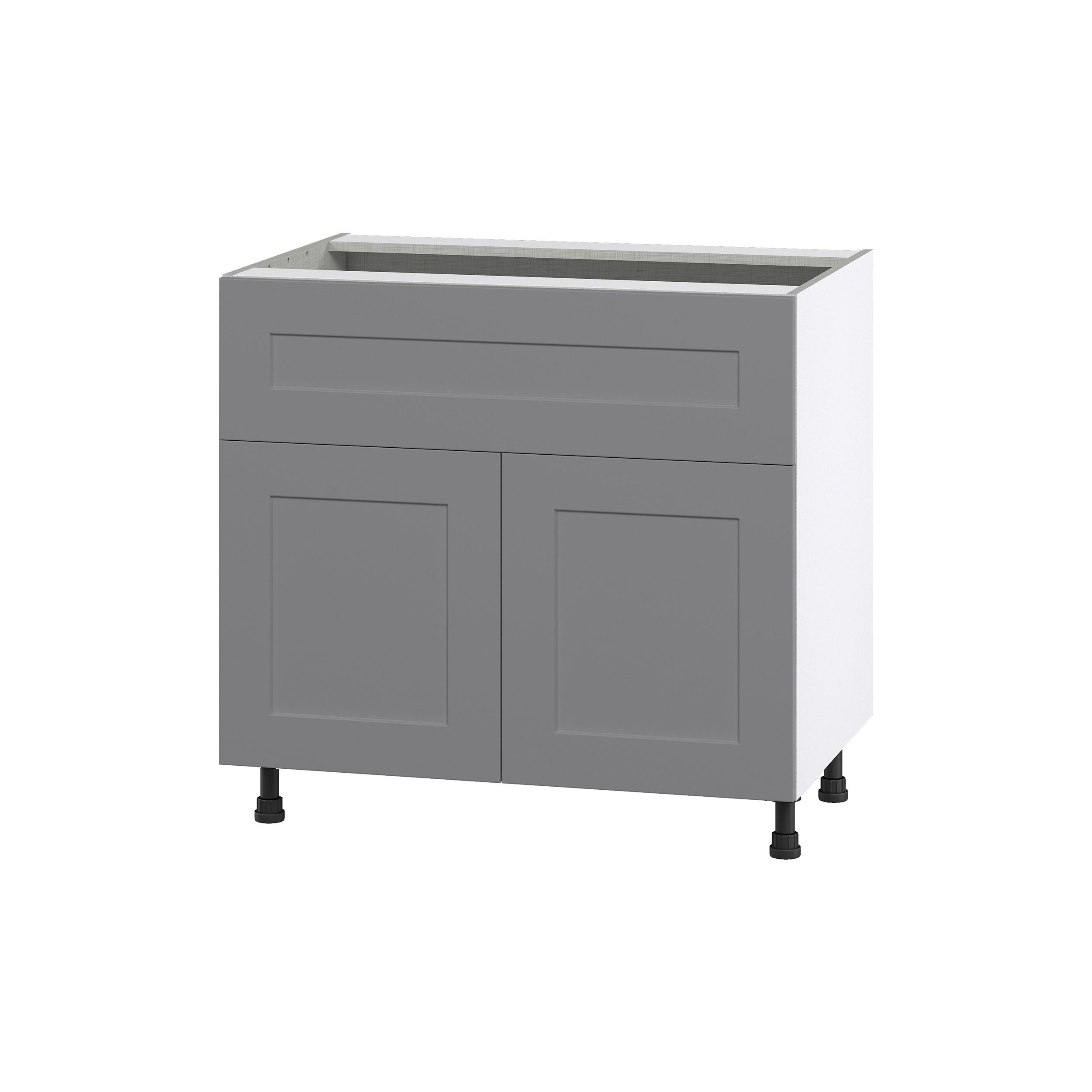 Hugo&Borg DSB36A-BM Beaumont 36-in W x 34.5-in H x 24-in D Slate Gray Base Fully assembled Cabinet (Flat Panel Shaker)