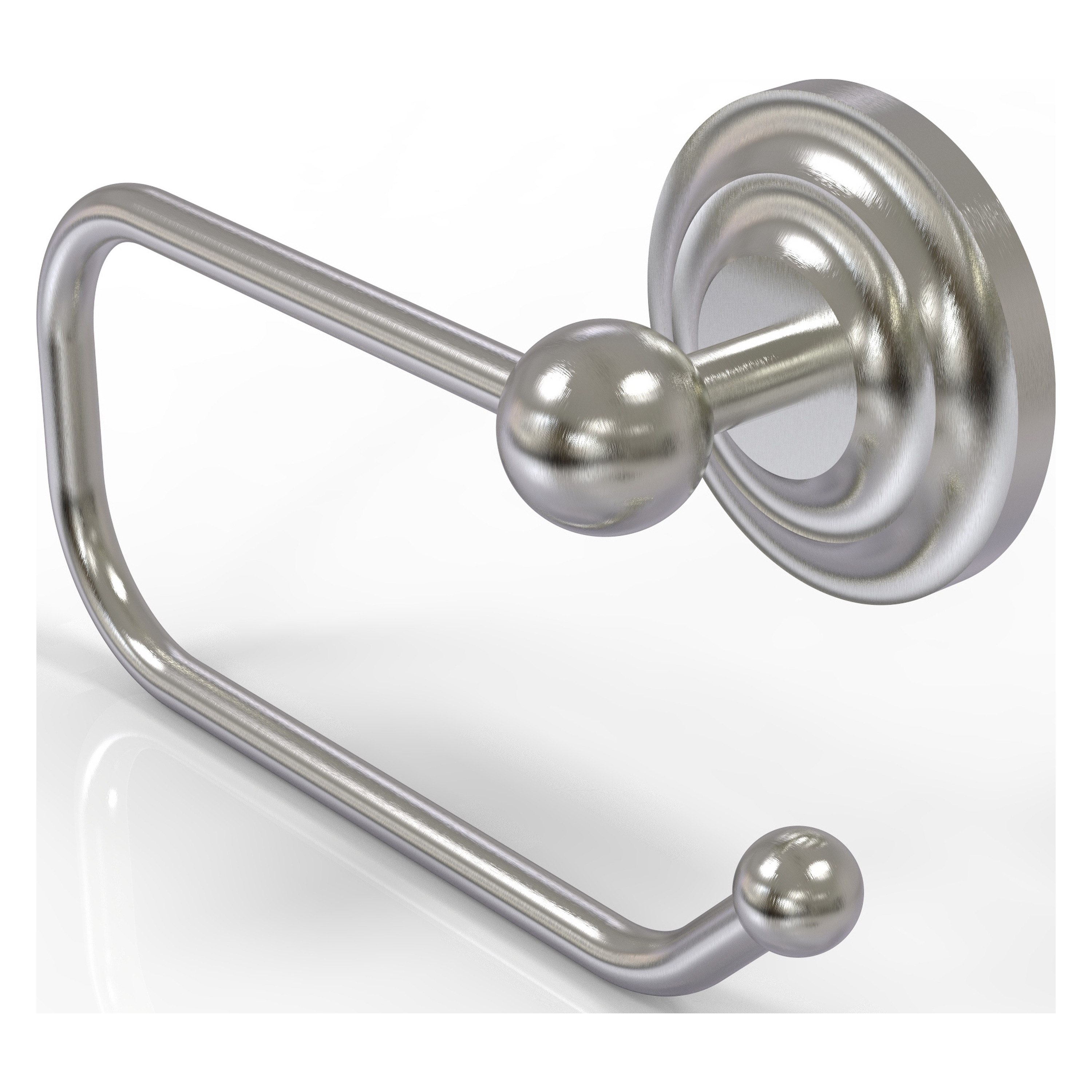Allied Brass QN-24E-SN Que New Satin Nickel Wall mount Single post Toilet Paper Holder 1 -Rolls