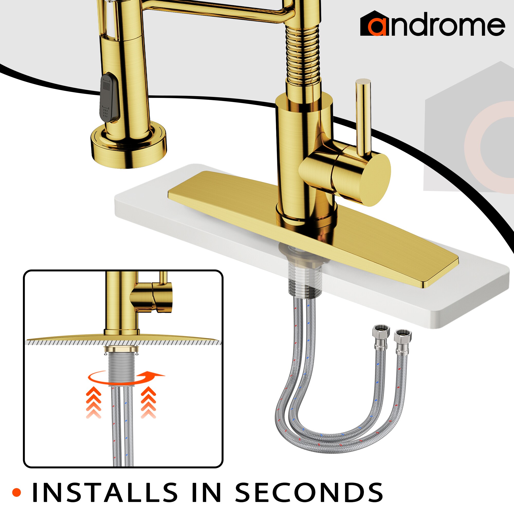 androme AA22007G Kitchen-Faucets - View #7