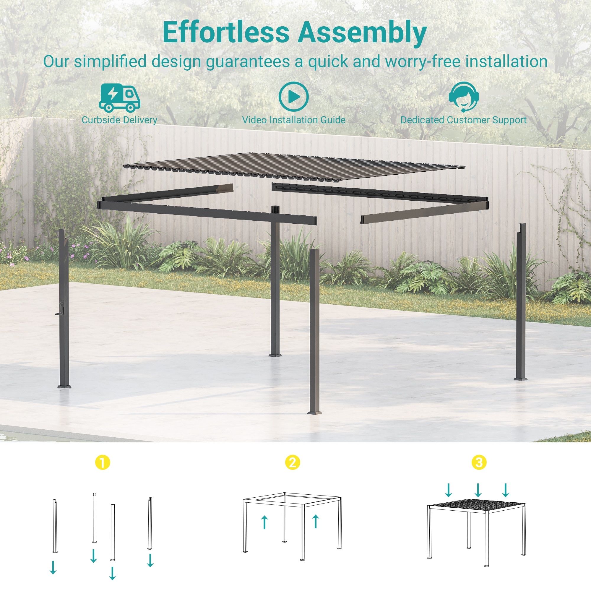 ACEGOSES LW-BP-DD0914-WT Pergolas-2 - View #8