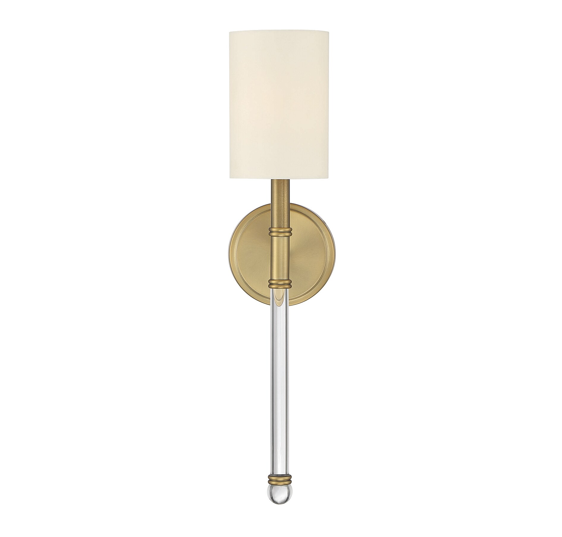 Elegant Fremont Warm Brass Wall Sconce with Soft White Shade