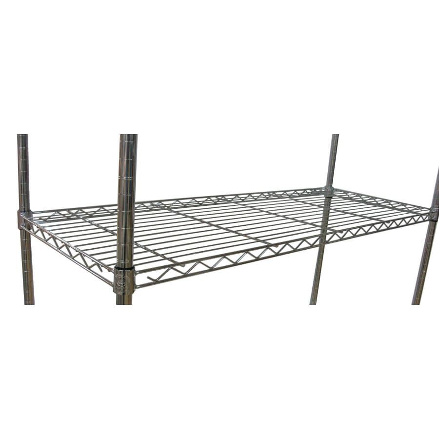 Style Selections LO 349 Steel Utility shelving unit ( 48-in W x 18-in D x 1.5-in H ) ( Chrome , (