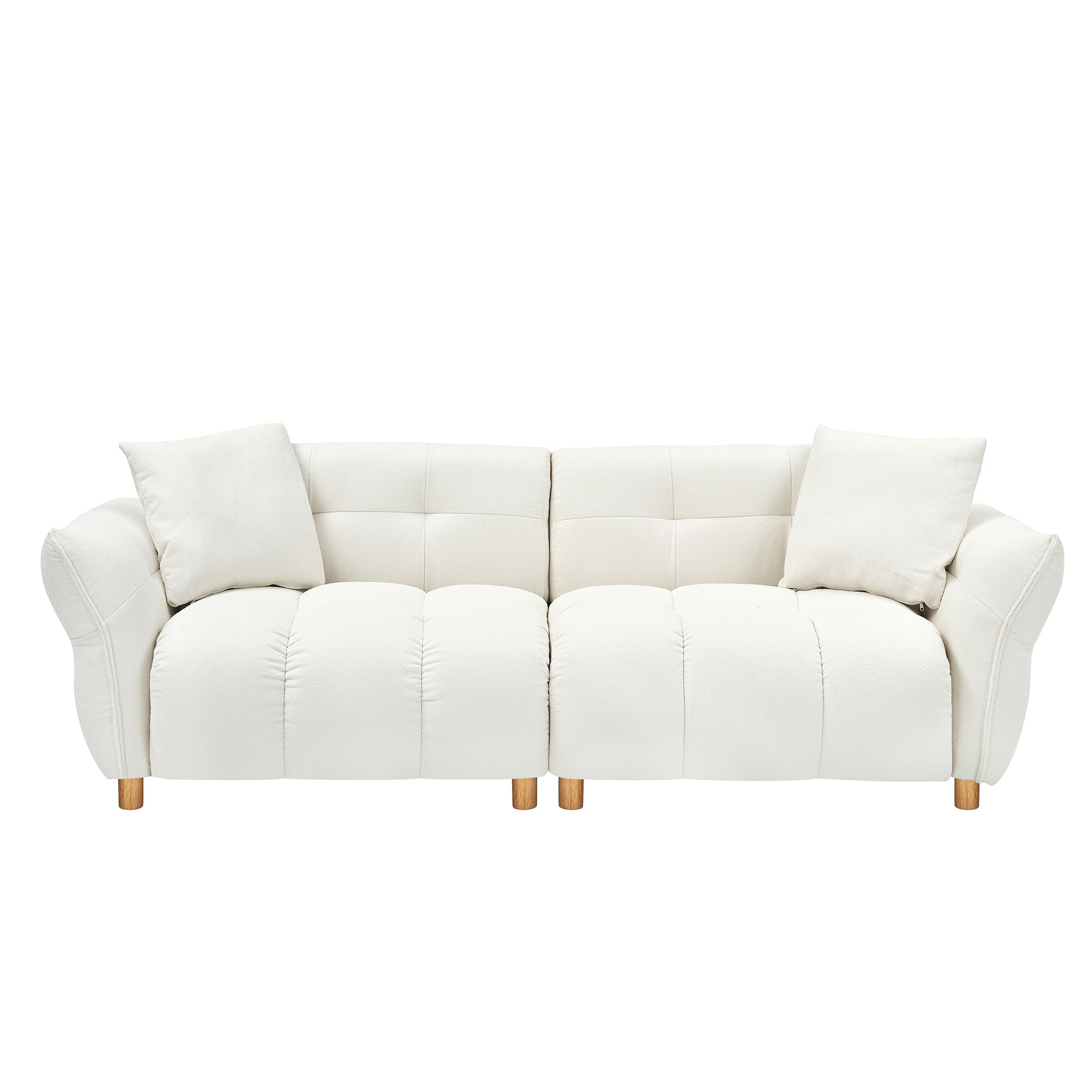 Bybafun YC5200100 93.7-Inches Modern Beige Sofa