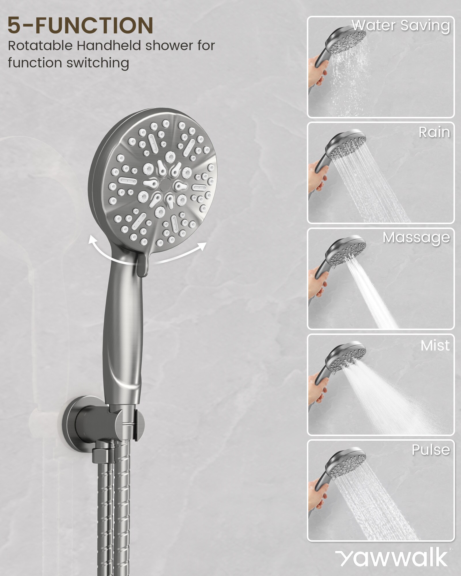 YAWWALK Y11W03-BN Tub-Shower-Faucets - View #6