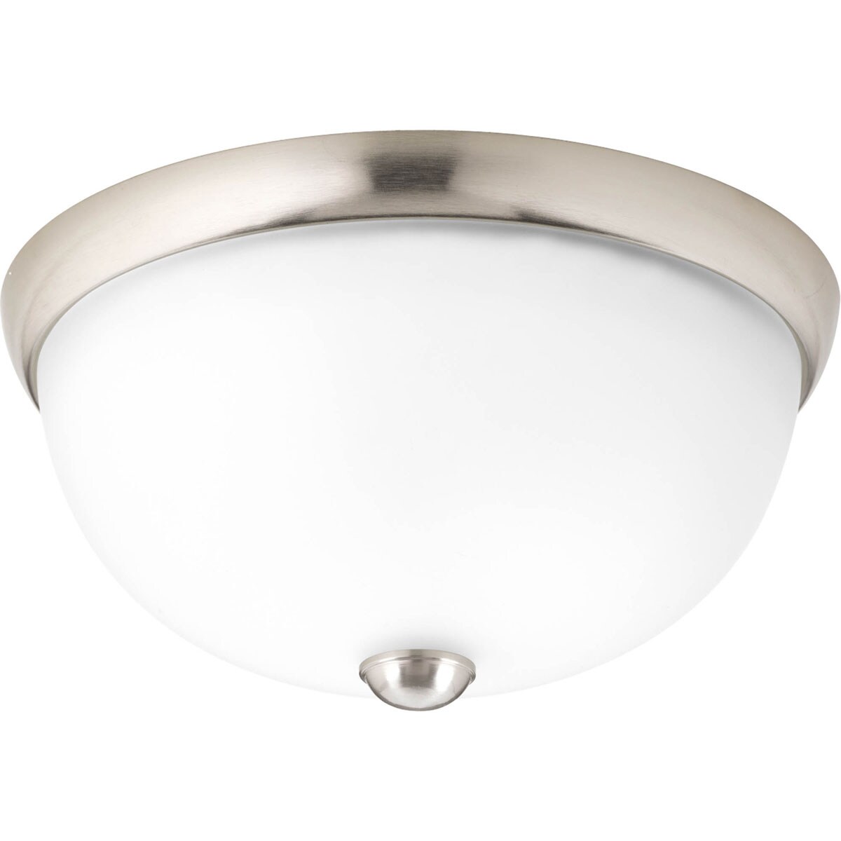 Progress Lighting P3997-09WB Random 1-Light 11-in Brushed Nickel Flush Mount Light ENERGY STAR
