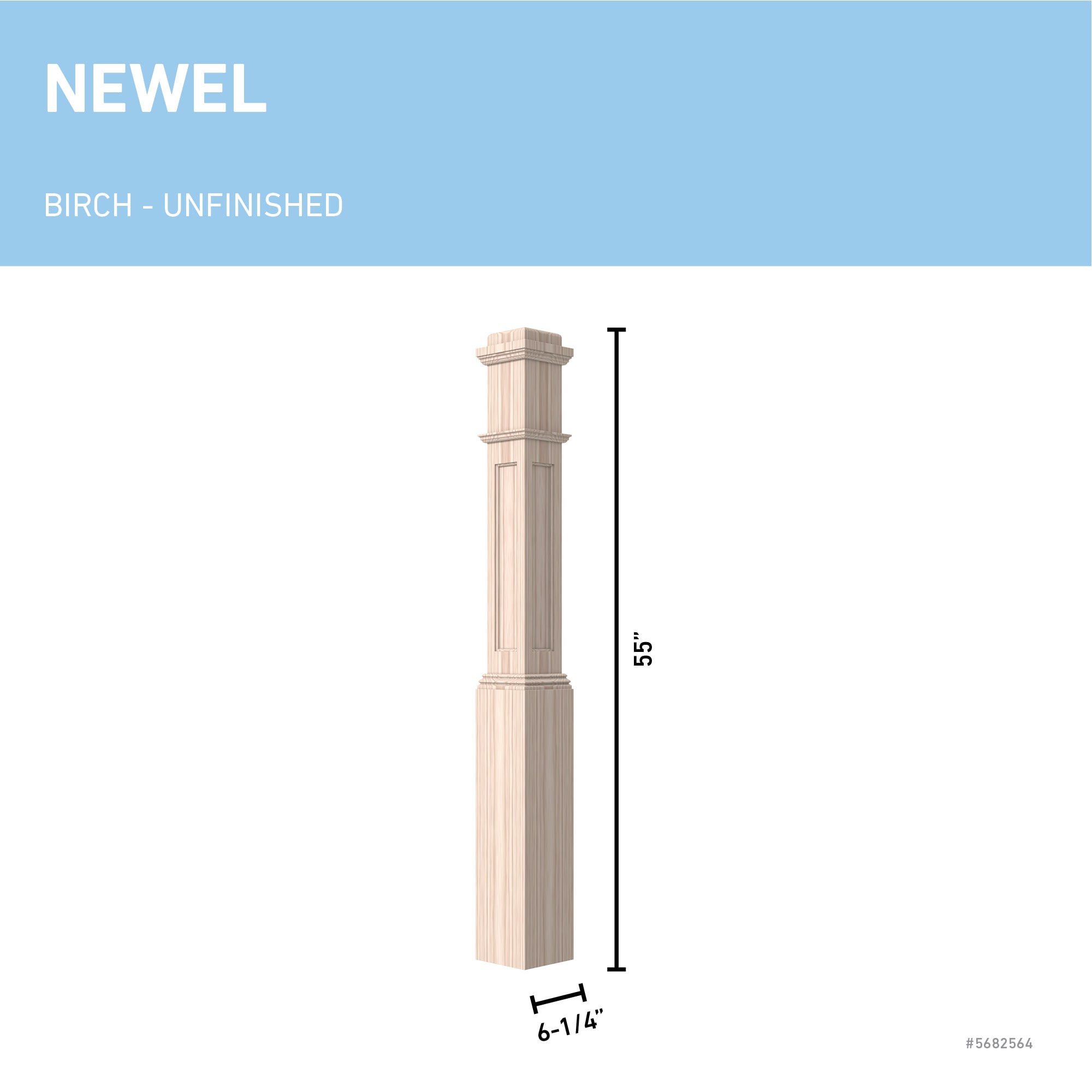 L.J. Smith Stair Systems LJRC-4091-BR Interior-Stairpart-Newel-Posts - View #3