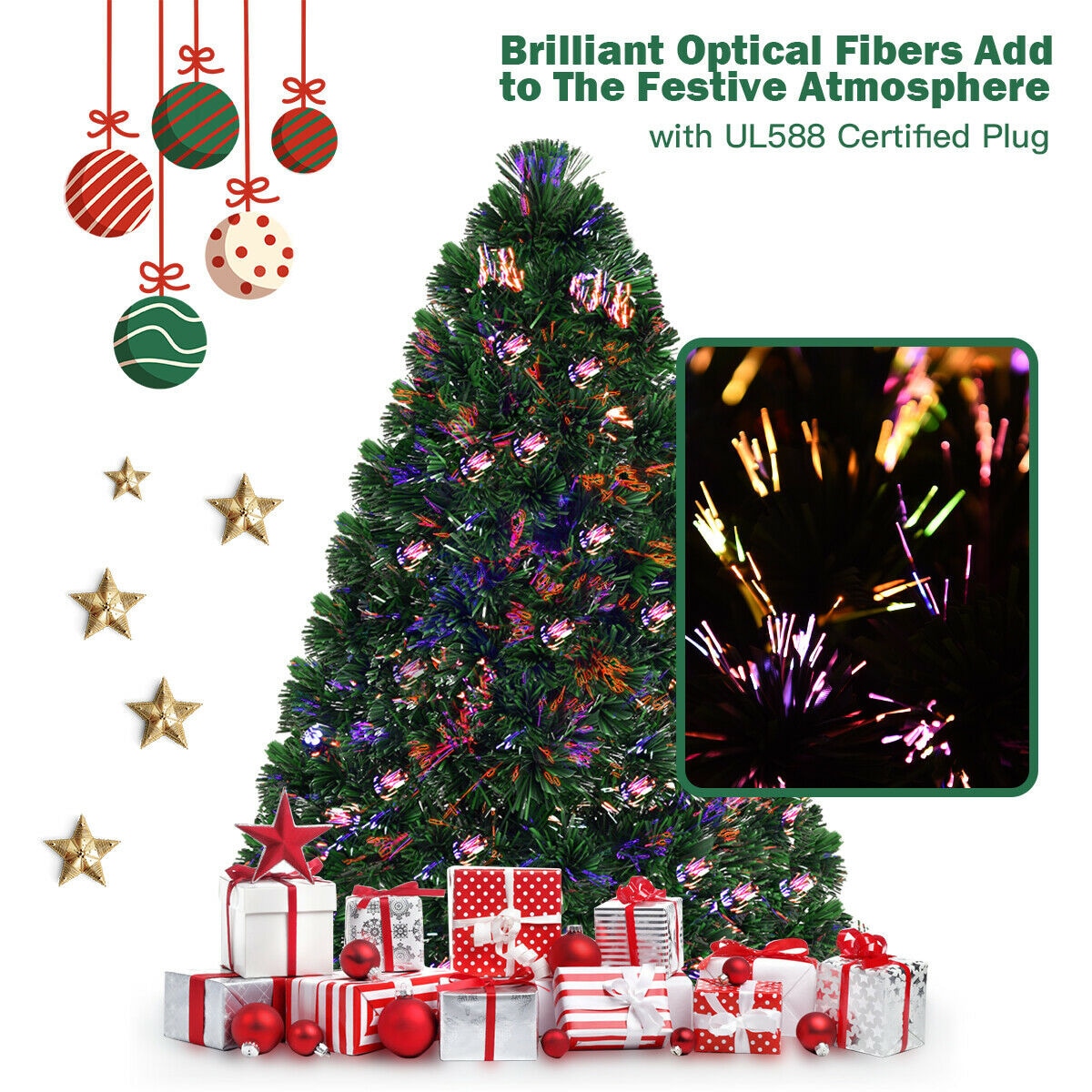 Costway CM20523 Artificial-Christmas-Trees - View #6