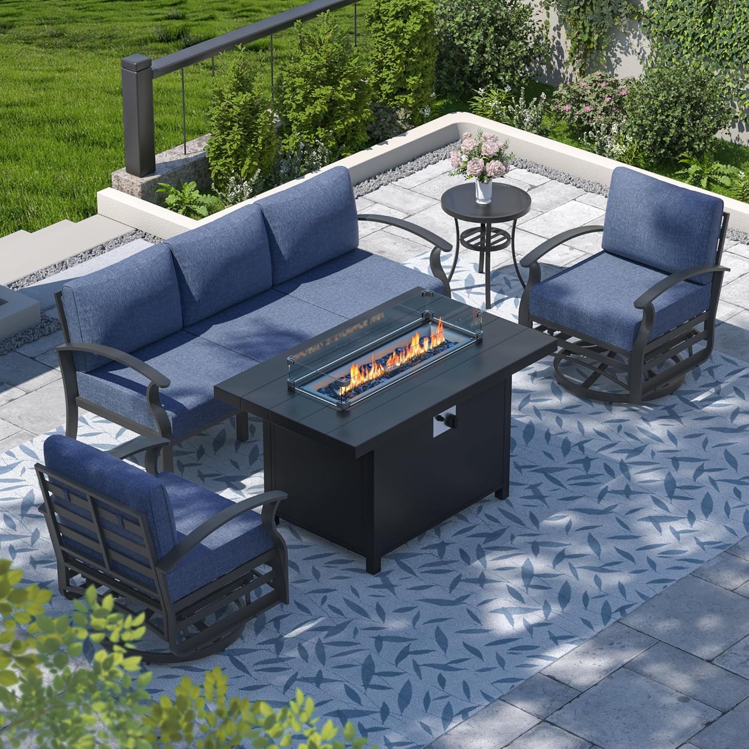 ALAULM LS-A-5SRFP-NAVY Patio-Conversation-Sets - View #2