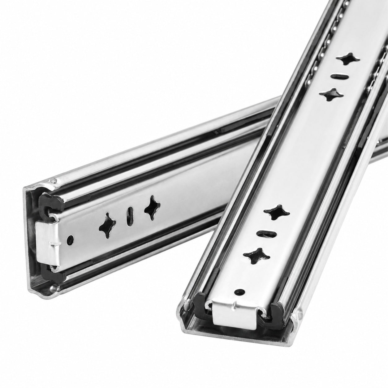 Etokfoks  Heavy Duty 32 in Steel Side Mount Full Extension Ball Bearing Drawer Slides with Locking Rail Pair