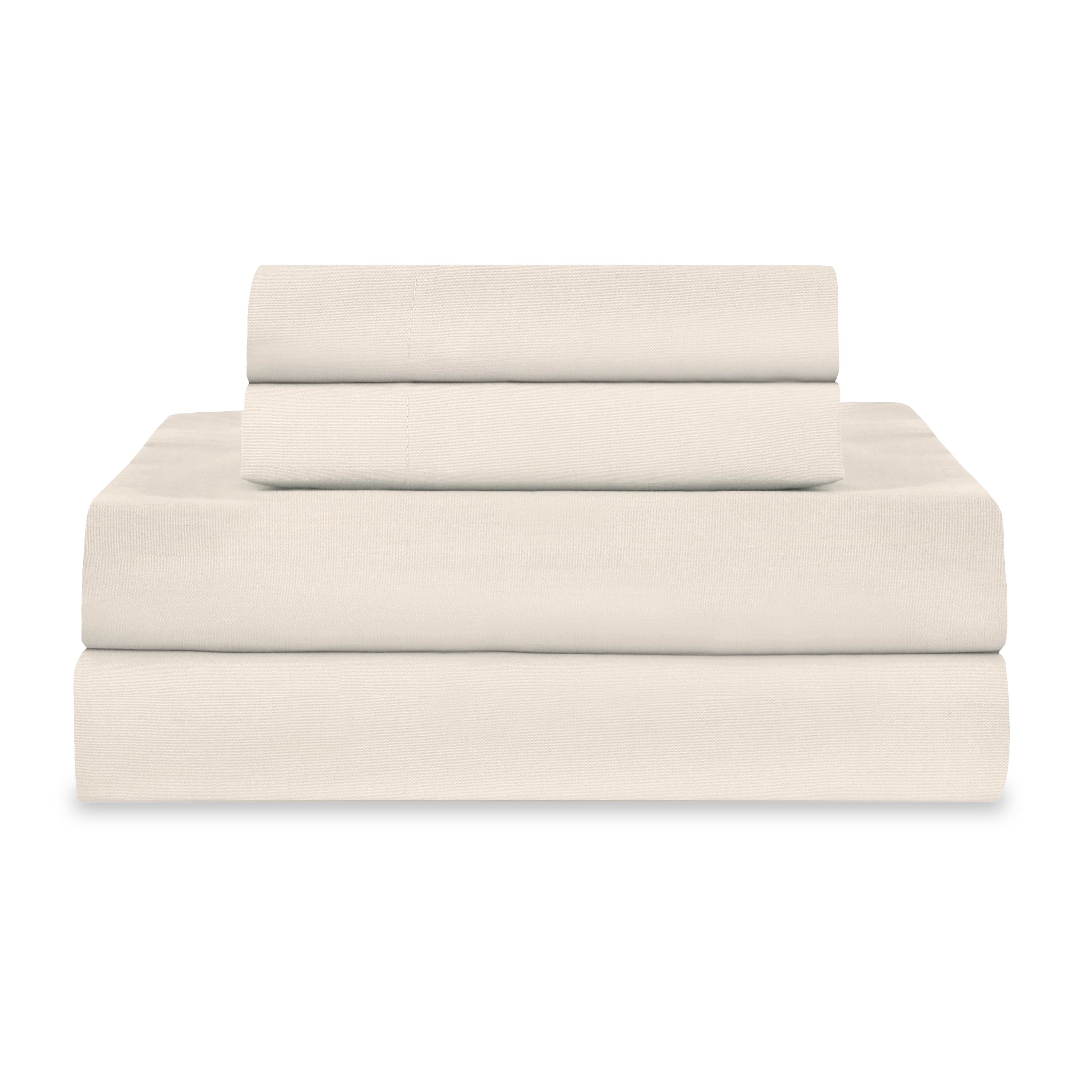 WestPoint Home 028828991782 Twin 225 -Thread Count Cotton blend Ivory Bed Sheet Set