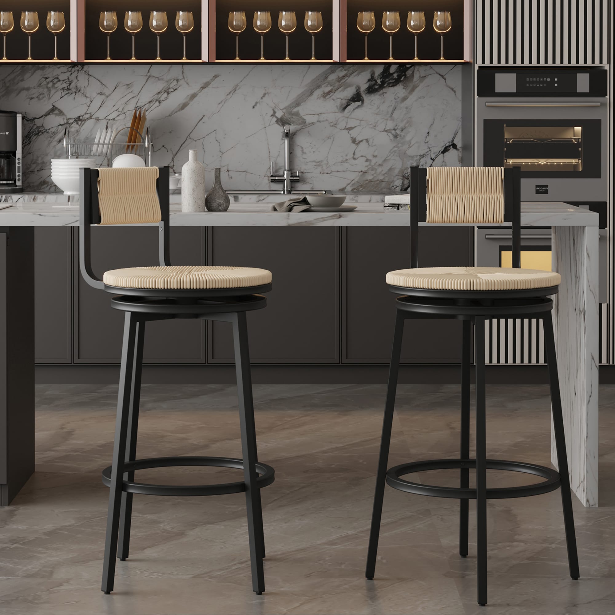 Sumyeg WF-HW65771BL-4-LA Dining-Chairs - View #2