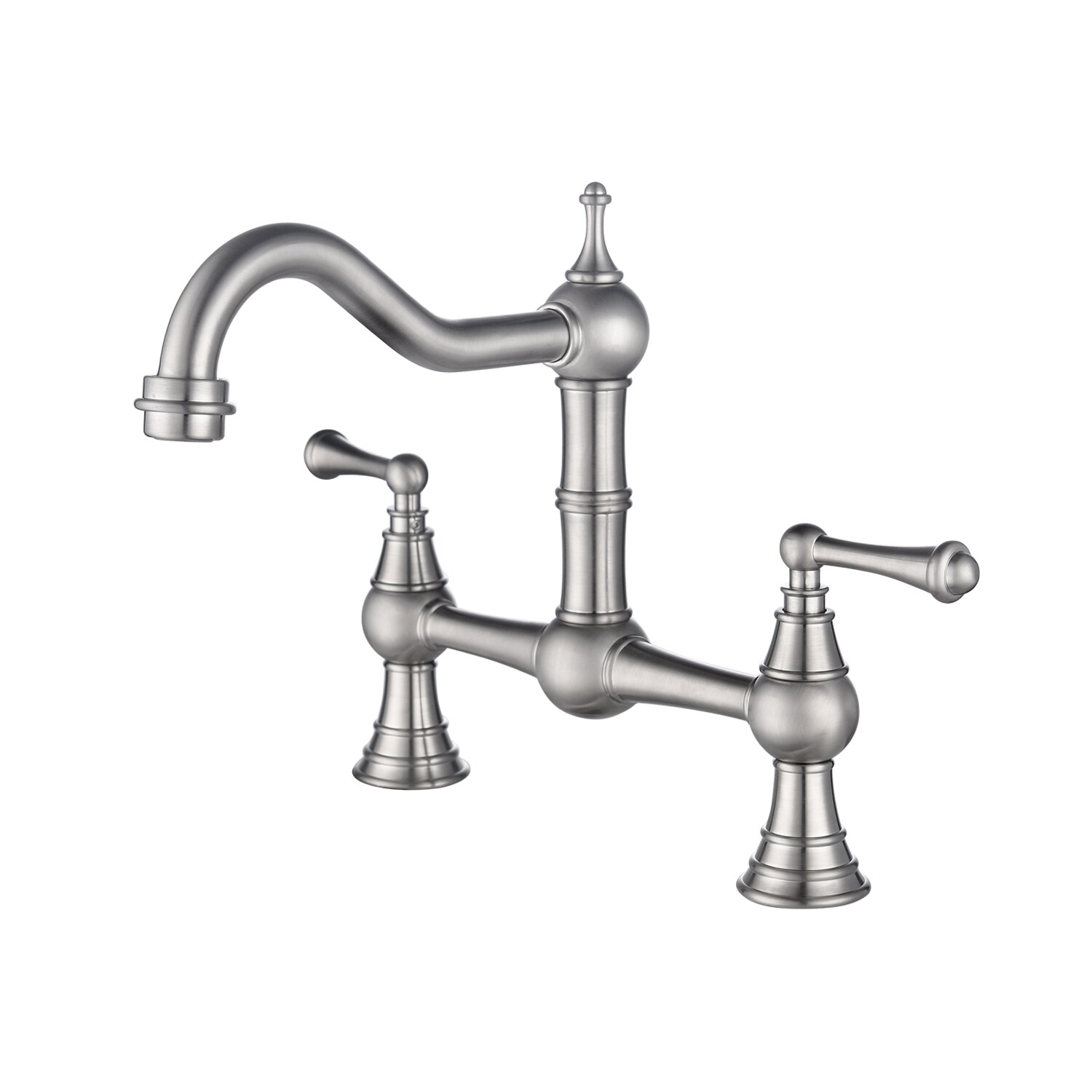 Brushed Nickel Bridge Kitchen Faucet Things In The Kitchen   45712826 