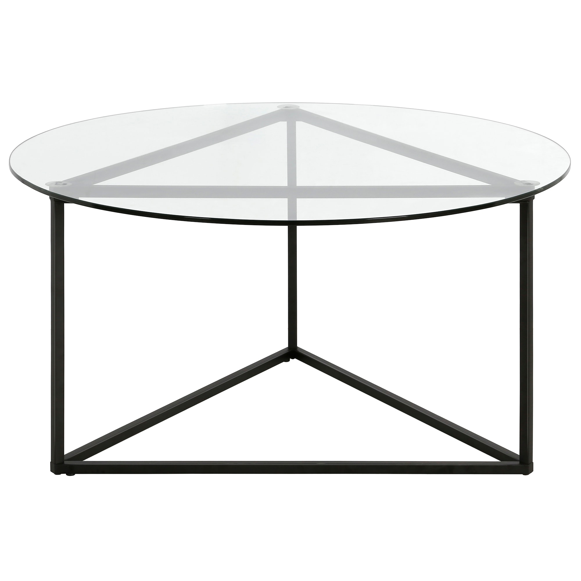Hailey Home CT1208 Jenson Blackened Bronze Glass Modern Coffee Table